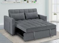 Ebern Designs Omorfo 53.2'' Upholstered Convertible Sleeper Sofa in Gray New $799