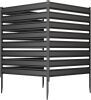 LCAOPC 42" H x 39" W (3 Panels) No-Dig Metal Fence Privacy Screen, Outdoor Air Conditioner Fence, Trash Can Hider, Pool Eequipment Enclosure, Small Decorative Fencing Panels for Backyard, Garden, Black New in Box $299
