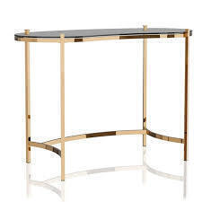 Furniture of America Lythy Contemporary Glass Top Desk in Gold New in Box $499
