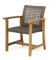 Dakota Fields Acacia Wood Outdoor Dining Chair New In Box $299