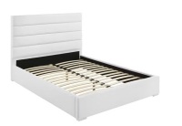 Coaster Felicity 53-inch Upholstered Eastern King Platform Bed White (2 Boxes) New in Box $999