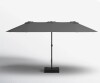 Sol 72 Outdoor Nyasia 15 ft. x 9 ft. Rectangular Market Umbrella with Base, Light Grey (Sand Not Included) $499