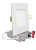 Nuwatt 6" Inch Square Canless Recessed Lighting Slim LED Wafer Lights - Wet Rated - Dimmable - 5CCT 2700K-5000K - 1050LM new In Box $79