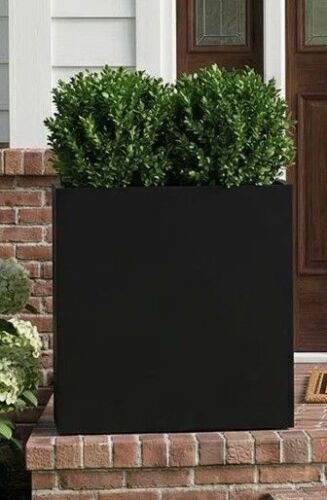 Latitude Run&reg; Rectangular Metal Planter for Outdoor Plants, 24" H x 16" W x 10" D New In Box $199