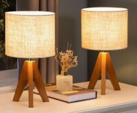 Wade Logan Brabazon Solid Wood Lamp (Set of 2) New In Box $199