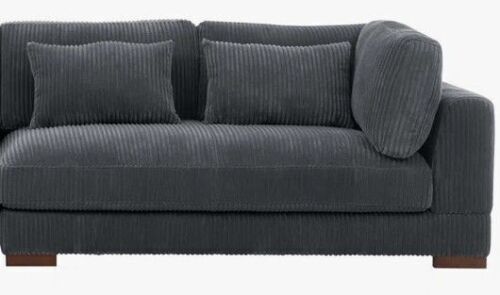 Wade Logan Catiria Corduroy Sofa in Gray (3 Boxes) New in Box $1499