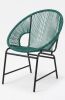 Wade Logan Wicker Outdoor Faux Rattan Acapulco Weave Lounge Chair, Teal, New in Box $499