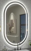 Wayfair Basics&reg; UL Certified LED Anti-Fog Tempered Glass Oval Bathroom/Vanity Mirror, 20" x 36" New In Box $499