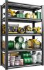 Raybee Storage Shelves Garage Shelving Heavy Duty,5-Tier Adjustable Garage Shelves,Metal Shelving for Garage,Basement, Warehouse,Pantry, 72" H x 31.5" W x 16.5" D, Black New In Box $299