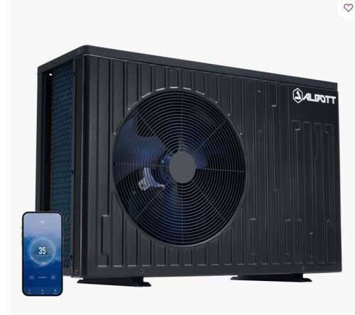 Albott Swimming Pool Heat Pump - 40,000 BTU-220V, Black New in Box $1899