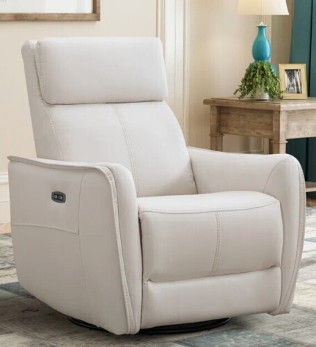 Latitude Run 32.3" Wide Contemporary Swivel and Rocker Power Recliner Chair with USB Port New in Box $999