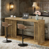 Agaile Modern Brown Long Rectangular High Top Bar & Kitchen Table, New in Box $599