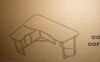 NTENSE Gaming L Desk with CPU Stand, White, New in Box $299 - 2