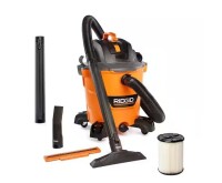 RIDGID 12 Gal. 5.0 Peak HP NXT Shop Vacuum Wet Dry Vac with General Debris Filter, Locking Hose and Attachments HD1200 On Working $199