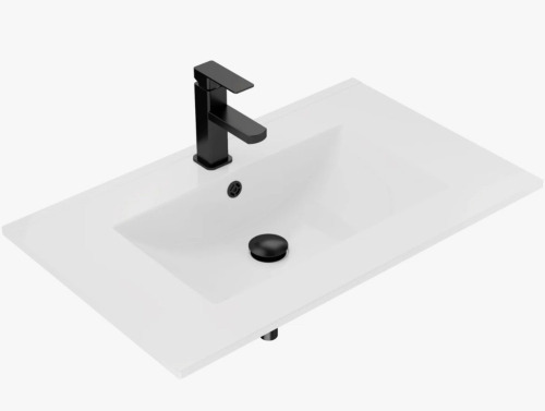 ECLIFE 30" Rectangular Integrated Bathroom Sink with Single Hole Faucet, Drain, Overflow New In Box $399