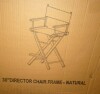 Casual Home Store 30 in. Director's Chair Natural Solid Wood Frame New In Box $199 - 2