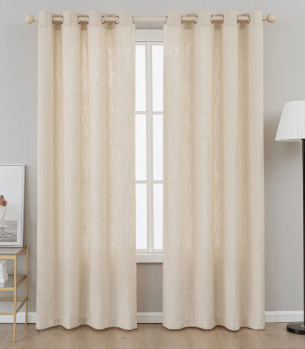 Red Barrel Studio&reg; Kambi Linen Blend Semi-Sheer Curtain Panel Pair, 52" x 84" New $99