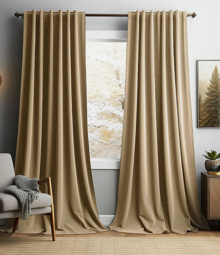 Everly Quinn Lauier Velvet Blackout Curtain Pair, 132 x 305 cm New $99