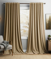 Everly Quinn Lauier Velvet Blackout Curtain Pair, 132 x 305 cm New $99