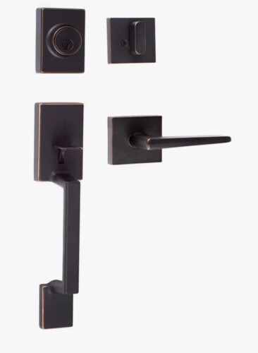 Sure-Loc Hardware Stockholm Handleset, Basel Square Handleset Trim New In Box $299