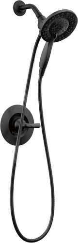 Delta Arvo 14 Series Matte Black Shower Faucet Set with In2ition 2-in-1 Dual Shower Head with HandHeld Spray Combo, Valve Trim Kit, Matte Black 142840-BL-I (Valve Included) New In Box $299