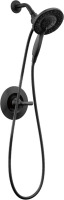 Delta Arvo 14 Series Matte Black Shower Faucet Set with In2ition 2-in-1 Dual Shower Head with HandHeld Spray Combo, Valve Trim Kit, Matte Black 142840-BL-I (Valve Included) New In Box $299