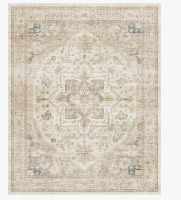 SIXHOME Soft Taupe Machine Washable Vintage Area Rug For Living Room, Bedroom, Rectangle 8' x 10' $399