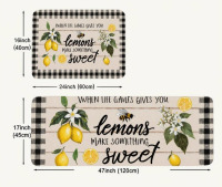 August Grove&reg; Lemon & "When Life Gives You Lemons" Quote, Kitchen Mats, 2-Piece Set $99