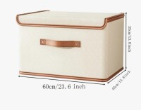 Latitude Run&reg; 4 Pack Storage Bins with Lids, Collapsible Closet Organizer Container, Fabric Organizer Box with Handles, Decorative Storage Boxes New In Box $99
