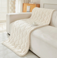 Latitude Run&reg; Ultra-Soft Faux Mink Plush Sofa Slipcover, 35.5" W x 63" D $89
