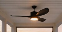 Rebrilliant 42 in. Outdoor Ceiling Fan with Light IP44 Waterproof 6-Speed Reversible DC Motor 3CCT Dimmable LED Remote and App Control for Patio Porch Pergola New In Box $299