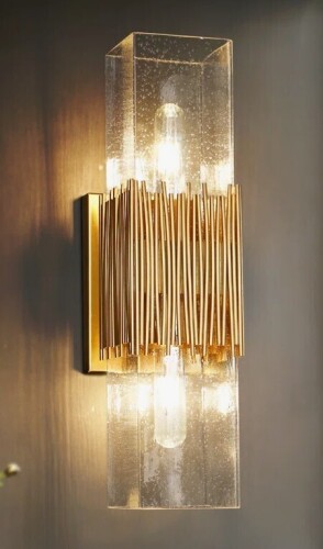 Mercer41 Ulah 2-Light 17.5" Height Gold Wallchiere New In Box $399