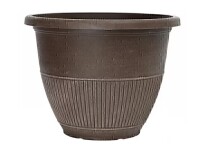Southern Patio 12 in. Rene Bark Brush Plastic Planter New $39