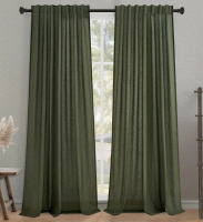 Latitude Run&reg; Dennan Light-Filtering Curtain with Back Tab Hooks (Set of 2), 132cm x 274cm New $79