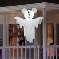 Gemmy Mickey Mouse Halloween Inflatable, 4 Ft Tall Lighted Hanging Mickey as Ghost Disney Decoration with Blinking LED Light and Loop New In Box $79