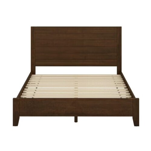DYCANPO Queen Bed Frame with Headboard Acacia Wood Platform, Non-Slip&Without Noise, Dark Walnut, New in Box $499