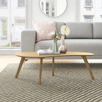 Mercury Row Campanelli Single Coffee Table, Natural Oak, New in Box $499