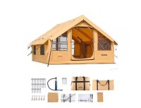 Vevor Inflatable Tents for Camping, 8-12 Person Easy Setup Blow up Tent with Hand Pump, Luxury Glamping Tent with 2-Skylights New $999