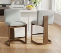 Latitude Run Counter Height Bar Stool with Solid Wood Frame and Upholstered Seating New in Box $499