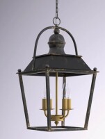 Lark Manor Alisina 4 - Light Steel Dimmable Lantern Geometric Chandelier New in Box $599