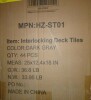 Garwarm 44 Pack Interlocking Plastic Deck Tiles, 12"X12" Waterproof Outdoor Flooring, Weather-Resistant Terrace & Pool Decking Tiles For Patio & Backyard in Dark Gray New in Box $299 - 2