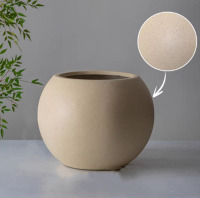 Latitude Run&reg; Round Magnesium Clay Planter New In Box $299
