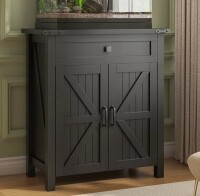 Tucker Murphy Pet&trade; 20 Gallon Aquarium Stand With Charging Station, Farmhouse Fish Tank Stand, Reptile Tank Stand Terrarium Stand With Drawer And Cabinet Storage, 27.6"&times;15.7" Tabletop New In Box $299