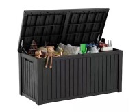 EasyUp 150 Gal. Black Large Resin Outdoor Storage Deck Box $299