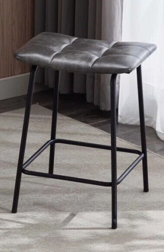Trent Austin Design&reg; Reza 24" High Leather Tufted Bar Stool New In Box $199