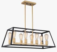 Rosalind Wheeler Stennis 8 - Light Dimmable Kitchen Island Geometric Chandelier New Open Box $299