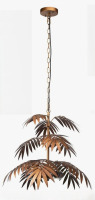 Bay Isle Home&trade; Rustic Farmhouse Chandelier, Flush Mount Chandelier With Gold Palm Leaves Decor, Art Deco Pendant Light For Home New Shelf Pull $499