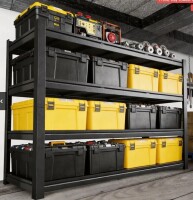 Reibii 4-Tier 2650LBS Heavy Duty Industrial Garage Shelving Units,60" W Adjustable Metal Storage Shelves Racks New Open Box $399