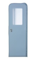 Lippert Right Hinge RV Radius Entry Door with Screen Door - 32" x 72" (Polar White, White Window Frame) New in Box $1399