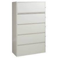 Meridian 4 Drawer Lateral File with Flipper Door Unit, 5-High, Standard Pull Similar to Picture New in Box